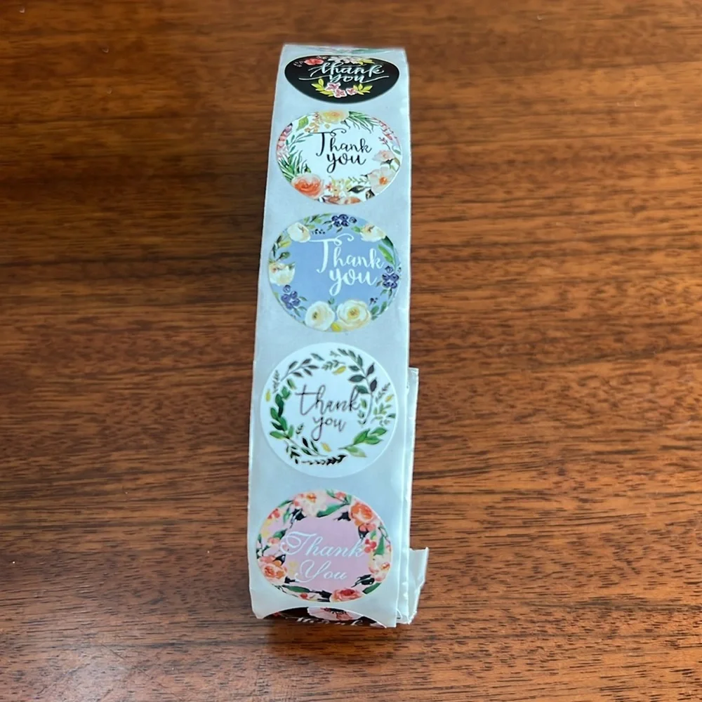 Roll of 500 Thank You Stickers For Packages